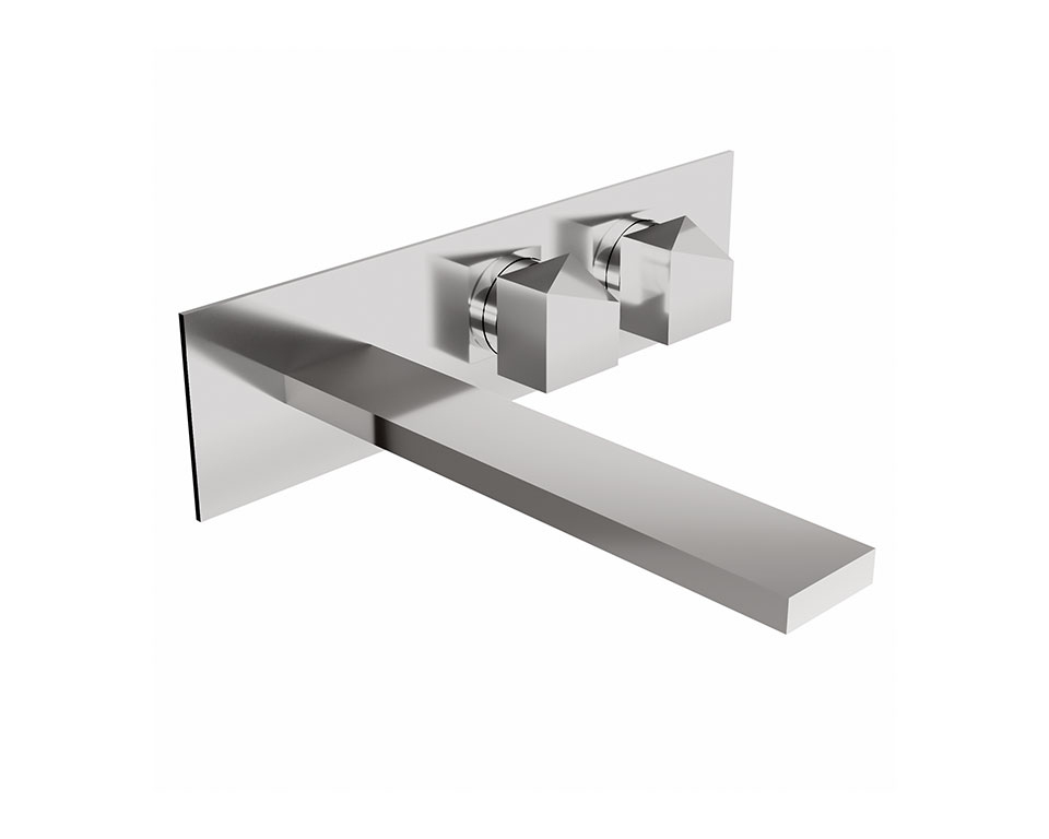 Miscelatore lavabo a parete XL con piastra