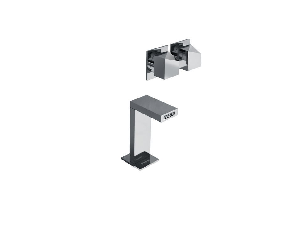 Miscelatore bidet con comandi a parete