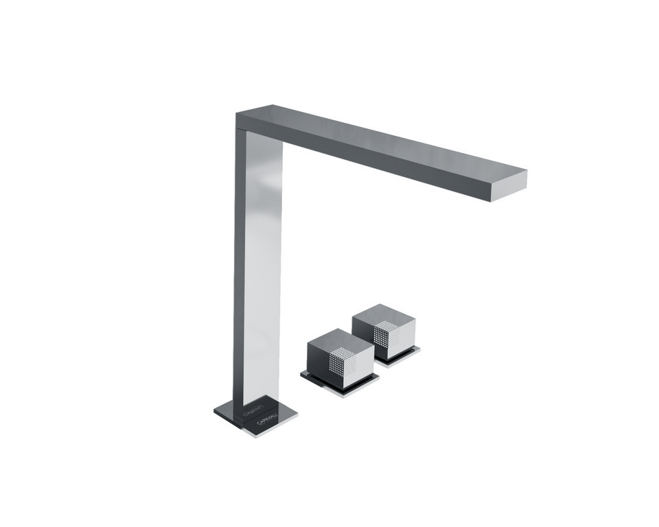 Miscelatore lavabo alto 3 fori