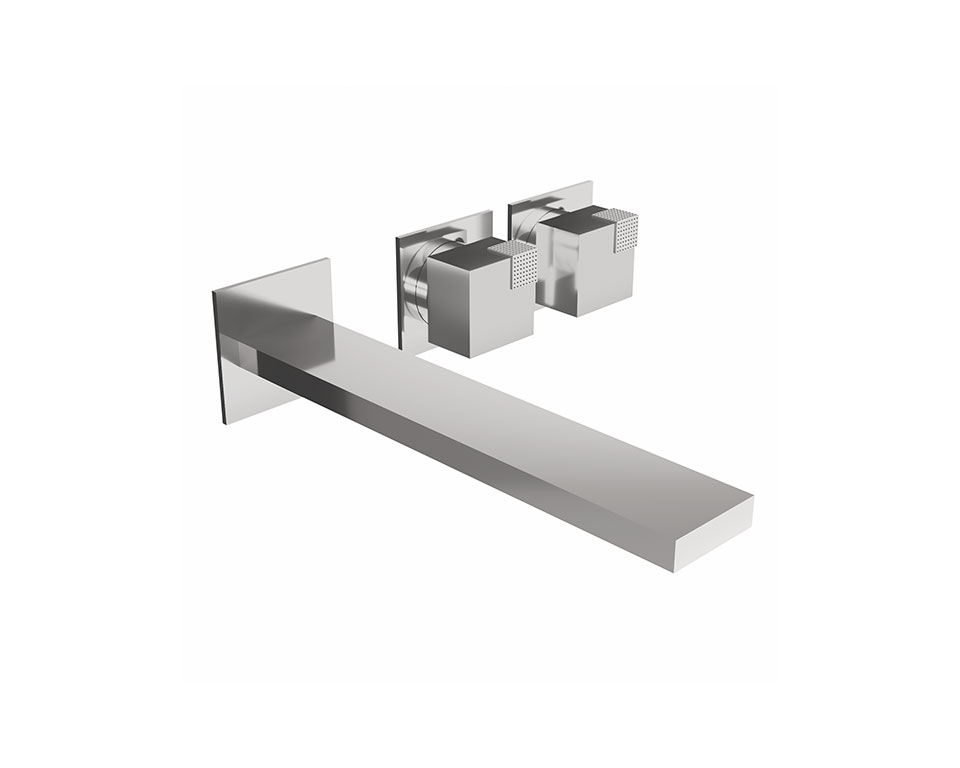 Miscelatore lavabo a parete XL con rosoni