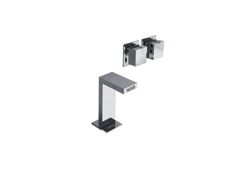 Miscelatore bidet con comandi a parete