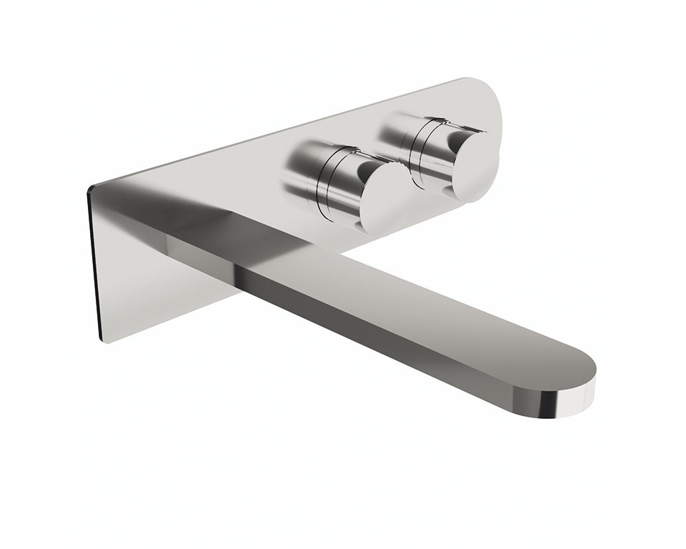 Miscelatore lavabo a parete XL con piastra
