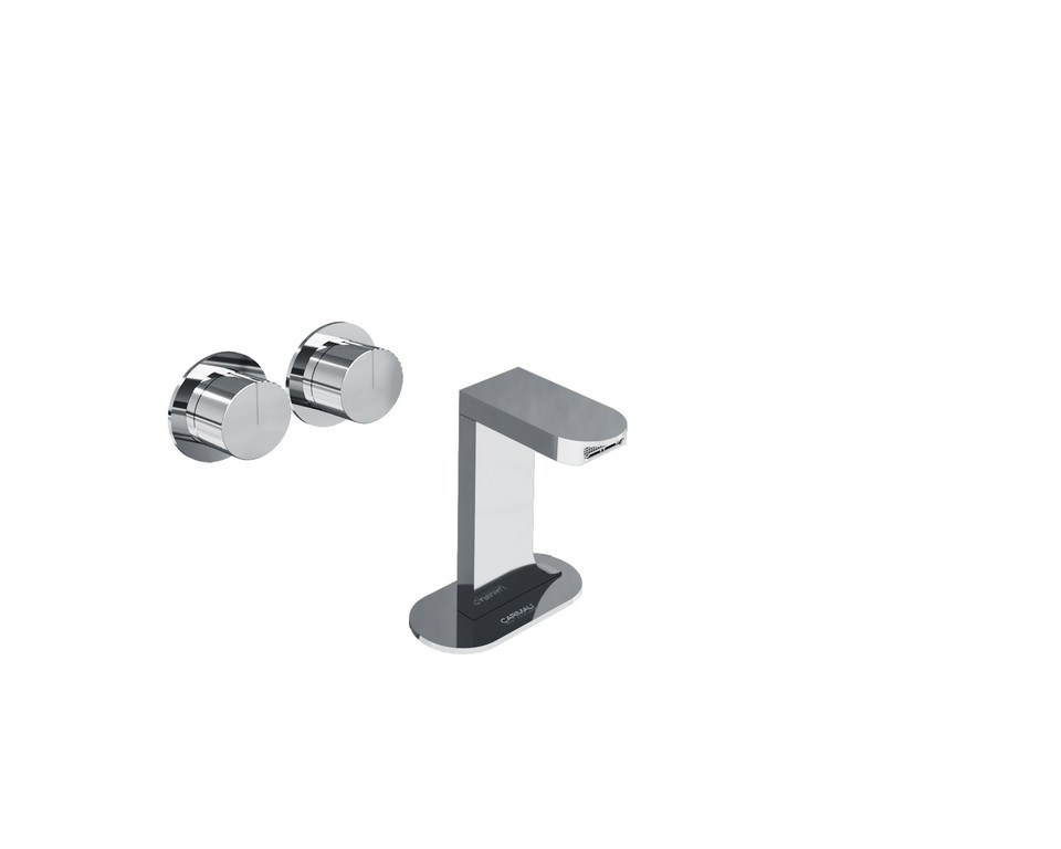 Miscelatore bidet con comandi a parete