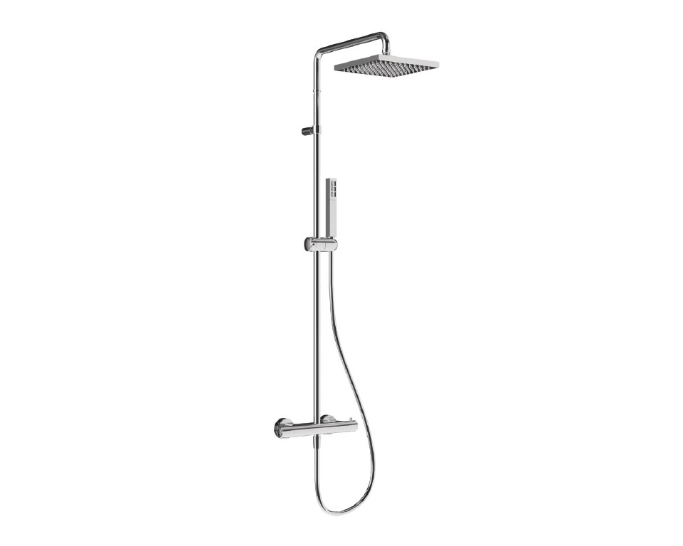 Colonna doccia fissa termostatica NewContract Square 200x200  
