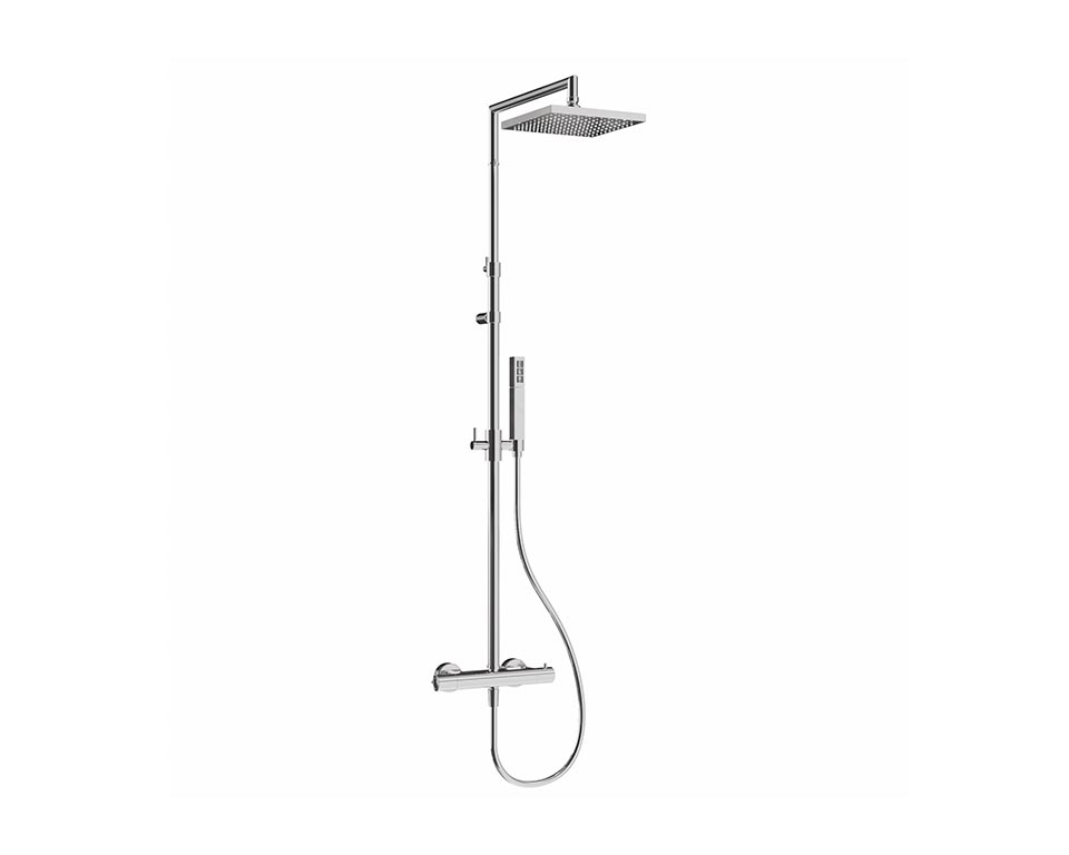 Colonna doccia telescopica meccanica Square 200x200  